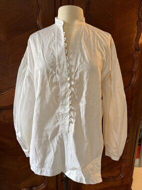 Khaite Tunic Blouse with Covered Buttons Size S NWOT